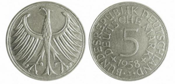 5 DM 1958 J ss inkl. Gutachten