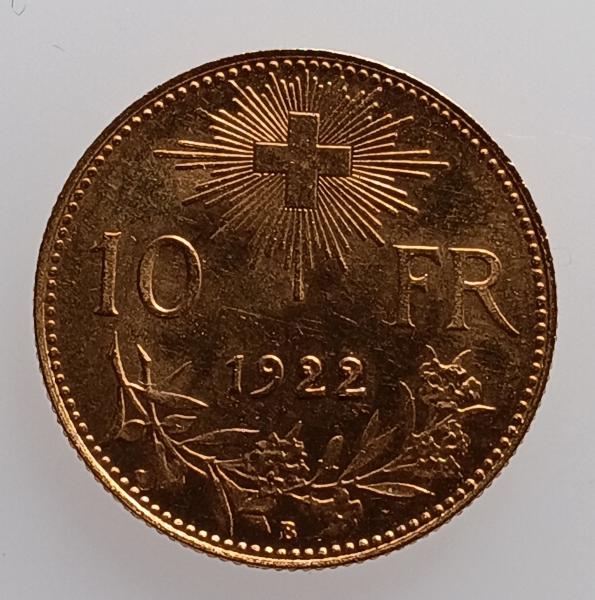 Schweiz 10 Franken Vreneli Gold